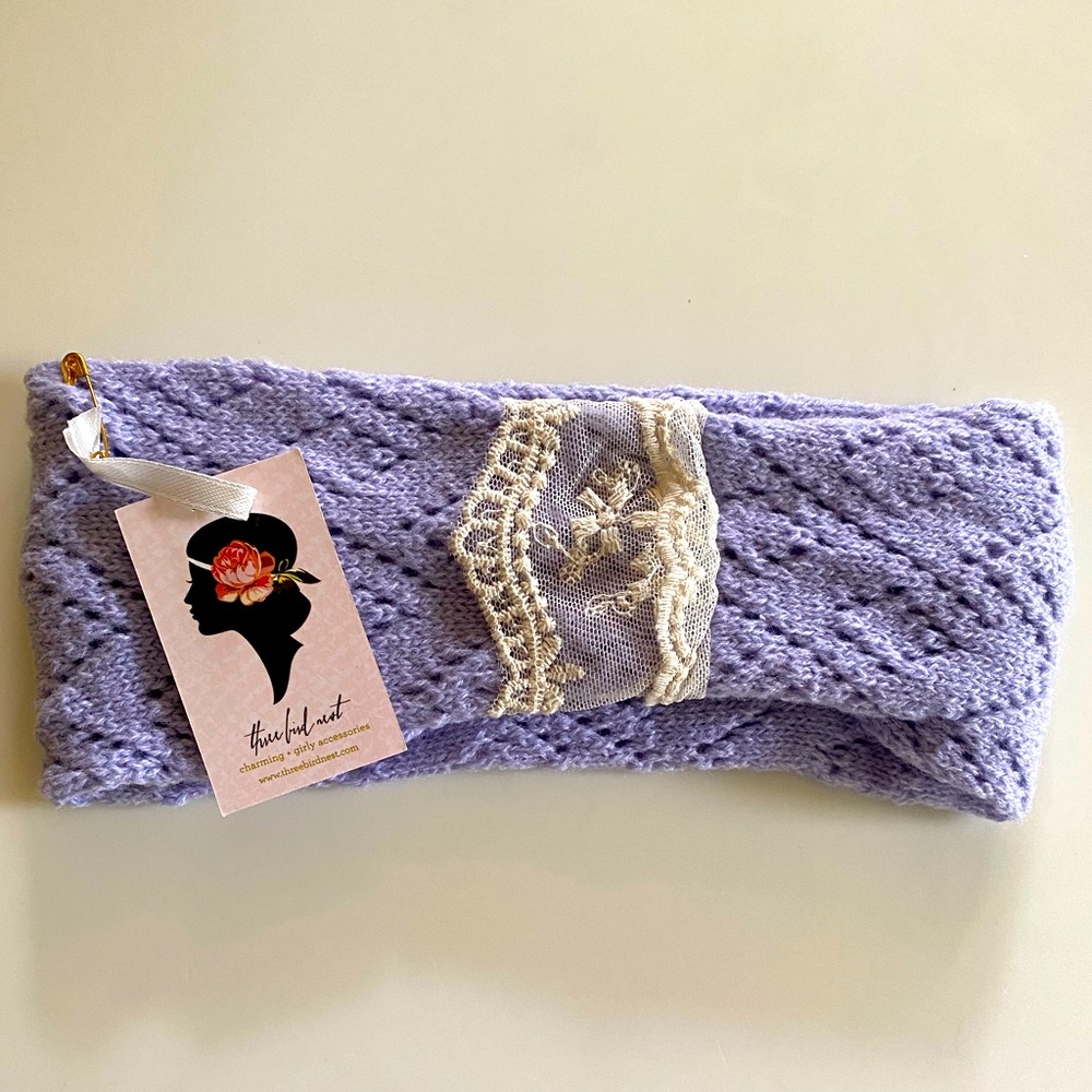 purple lace headband